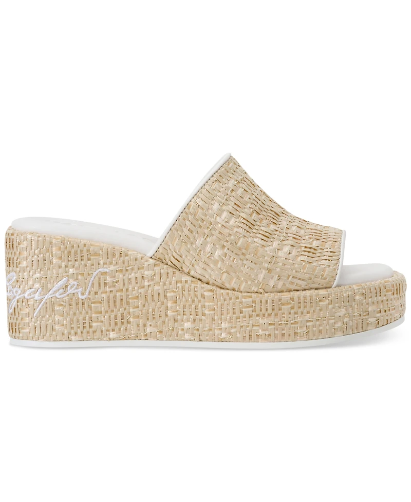 Karl Lagerfeld Paris Women's Calvina Slide Wedge Sandals