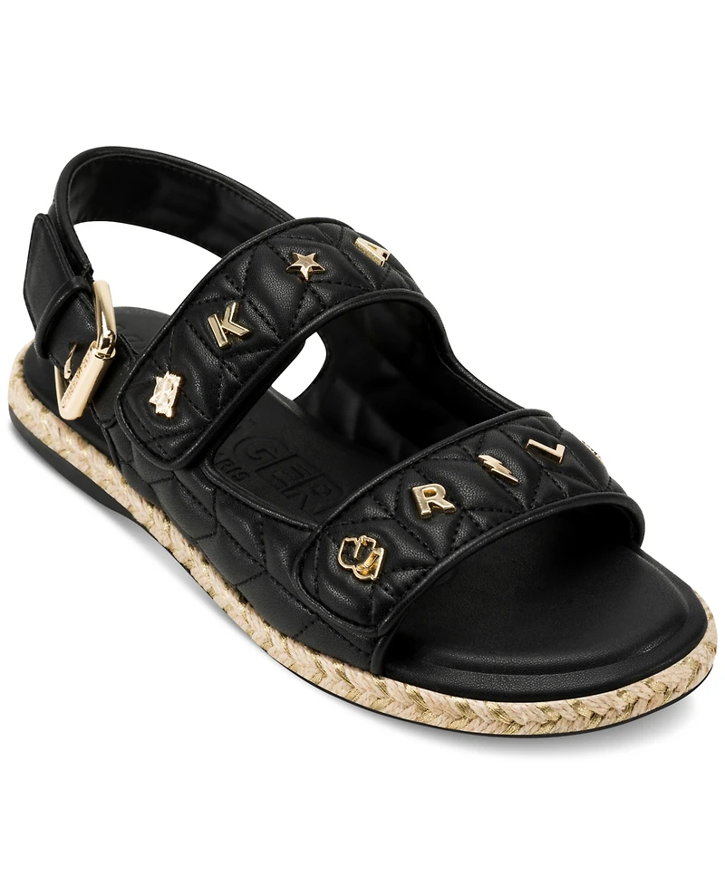 Karl Lagerfeld Paris Women's Charlay Almond Toe Flat Sandals
