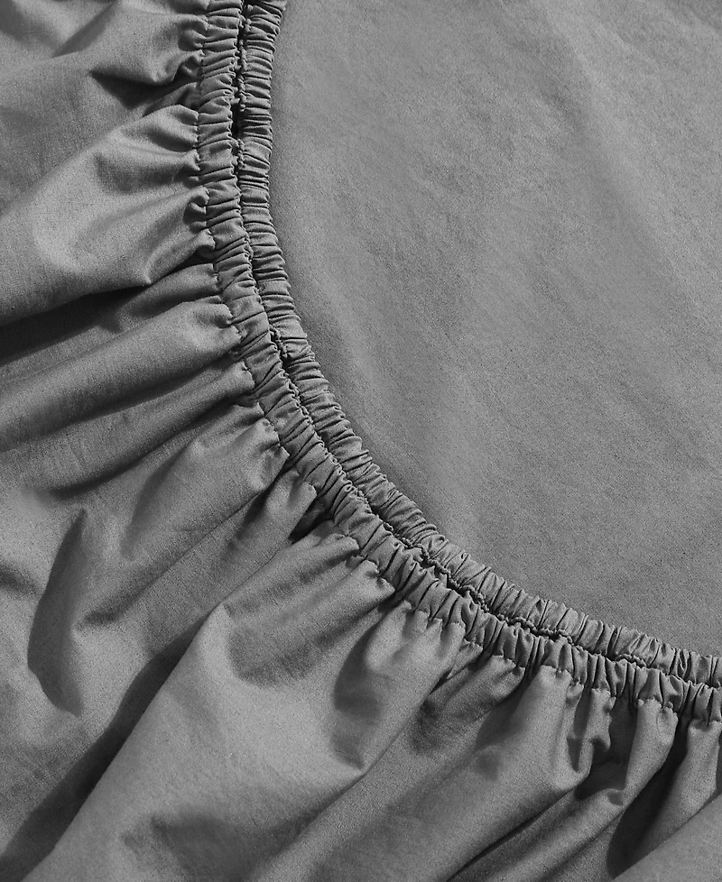 Calvin Klein Washed 200-Thread Count Cotton 3-Pc. Sheet Set, Twin