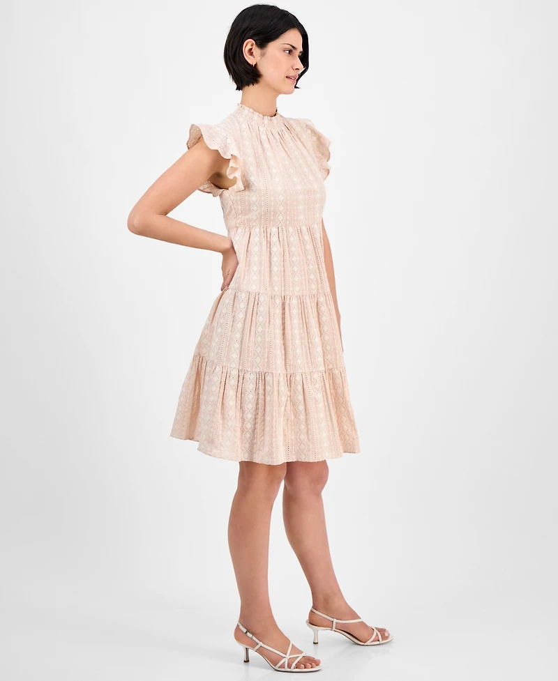 julia jordan Women's Cotton Embroidered Shift Dress