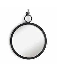 19.5"L x 0.75"H x 16"W Eliana Framed Round Decorative Wall Mirror