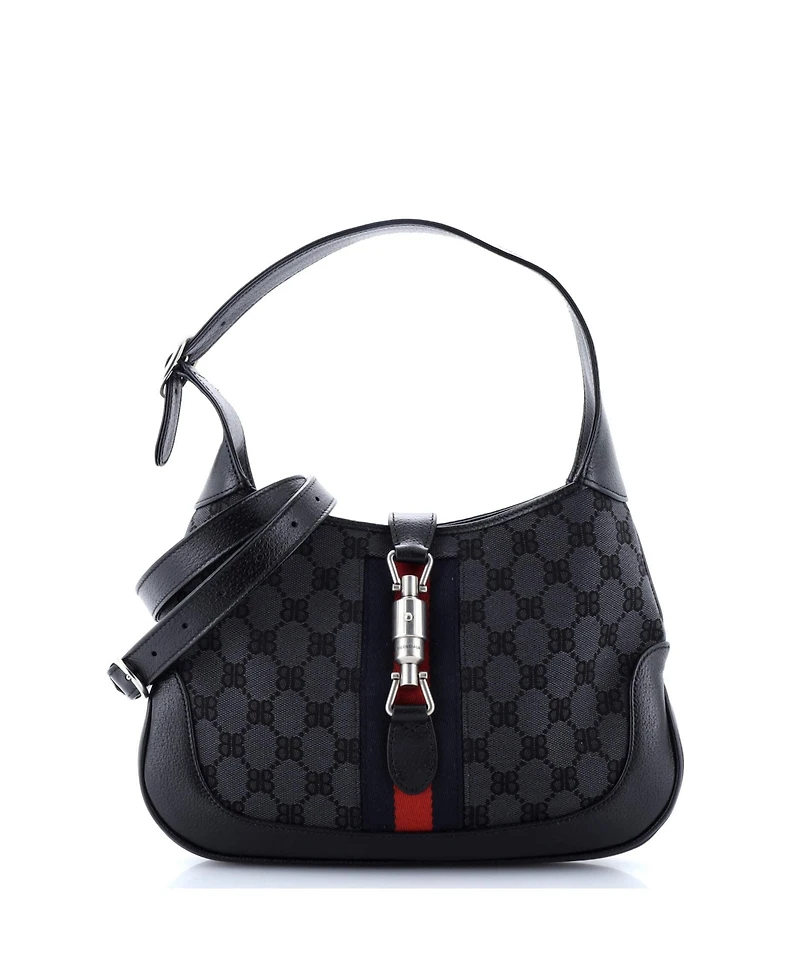 Pre-Owned Balenciaga Small x Gucci The Hacker Project Jackie 1961 Hobo Bb Canvas