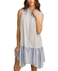 Lucky Brand Women's Breezy Cotton Sleeveless Shirt Dress
