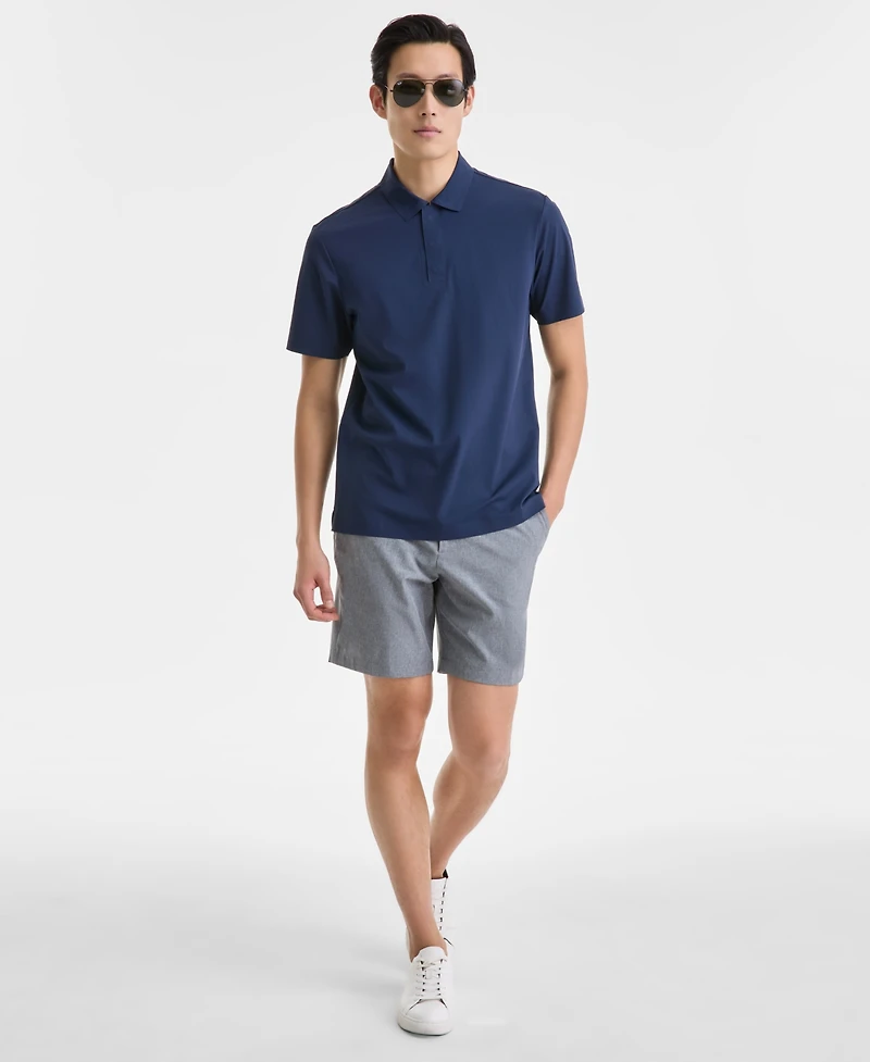 Alfani Men's Laser Cut Short Sleeve Performance Polo Shirt, Exclusively at Macy's