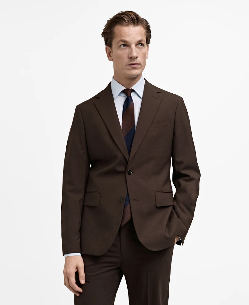 Mango Men's Slim-Fit Wool Suit Blazer