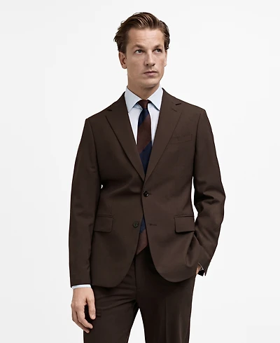 Mango Men's Slim-Fit Wool Suit Blazer