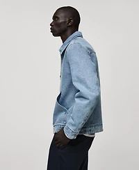 Mango Men's Quilted Denim Jacket