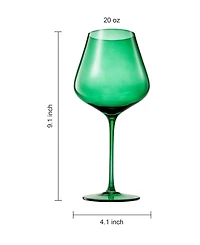 The Wine Savant Colors of Thai Island Beaches Wine Glasses, Set of 5