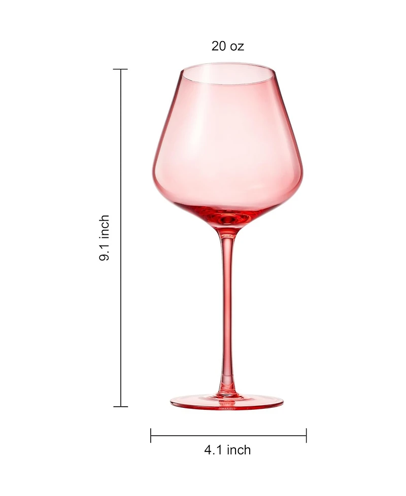 The Wine Savant Colors of St Barths Island Wine Glasses, Set of 5