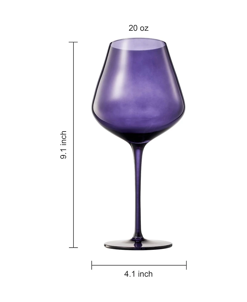 The Wine Savant Colors of Santorini Greece Wine Glasses, Set of 5