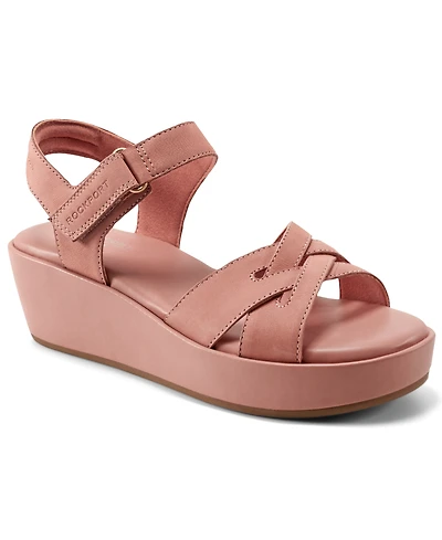 Rockport Women's Amira Strappy Open Toe Casual Wedge Sandals