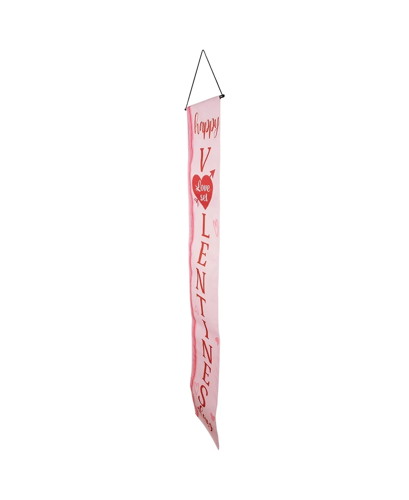Northlight "Welcome" and "Happy Valentine's Day" Outdoor Door Banners, 71"