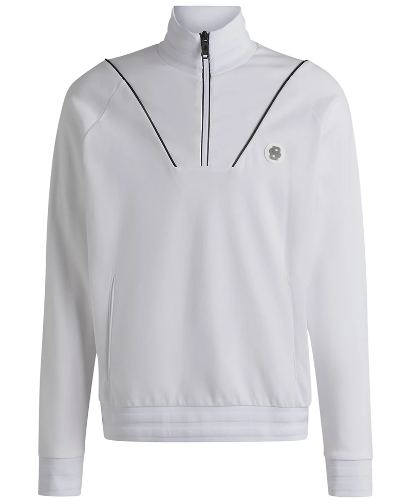Boss by Hugo Boss Men's Double B Monogram Zip-Neck Sweatshirt
