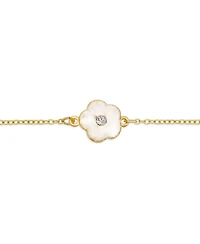 Bling Jewelry Fashion Enamel Flower Strand Necklace Gold Plated 36 Inch Crystal Accents