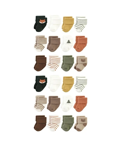 Hudson Baby Boys Cotton Rich Terry Socks 24-Pack