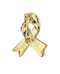 Bling Jewelry Open Heart Enamel Crystal Brooch Pin Awareness Ribbons
