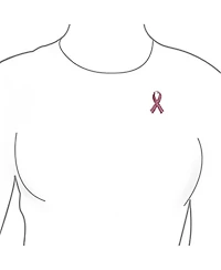 Bling Jewelry Cancer Awareness Brooch Pin Multi Color Crystal Enamel Support Symbol