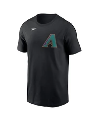 Nike Men's Black Arizona Diamondbacks Cooperstown Wordmark T-Shirt