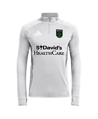 Adidas Men's Silver Austin Fc 2025 Quarter-Zip Long Sleeve Training Top