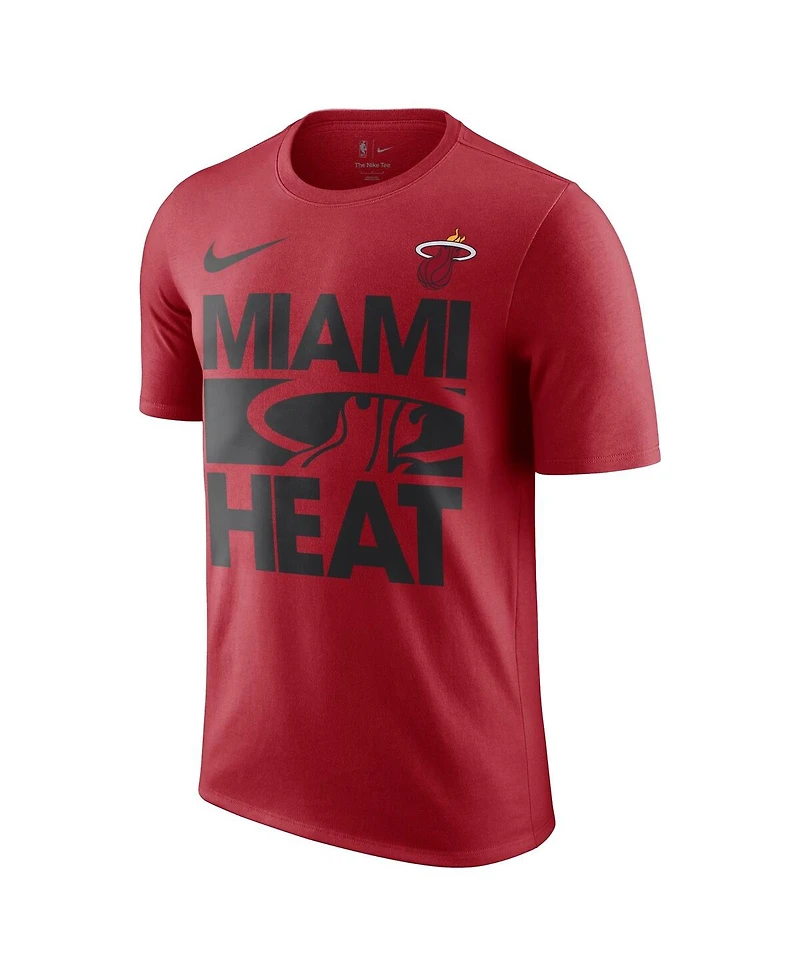 Nike Men's Red Miami Heat Courtside This Is Our Year T-Shirt