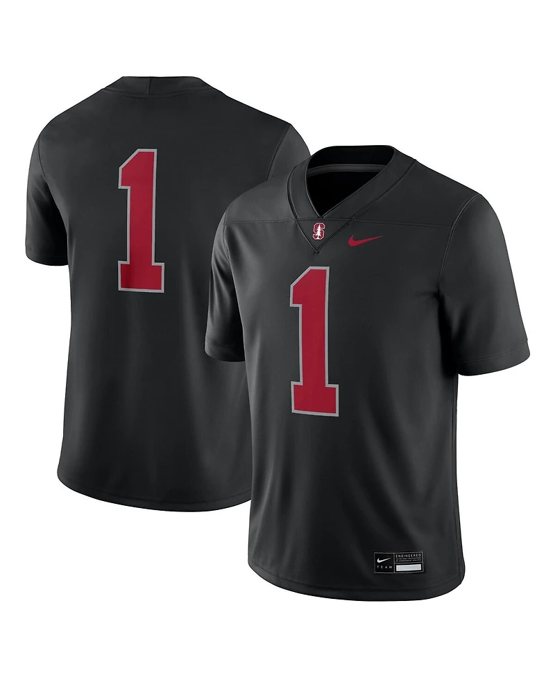 Nike Men's 1 Black Stanford Cardinal Alternate Game Jersey
