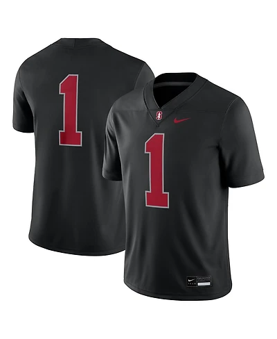 Nike Men's 1 Black Stanford Cardinal Alternate Game Jersey