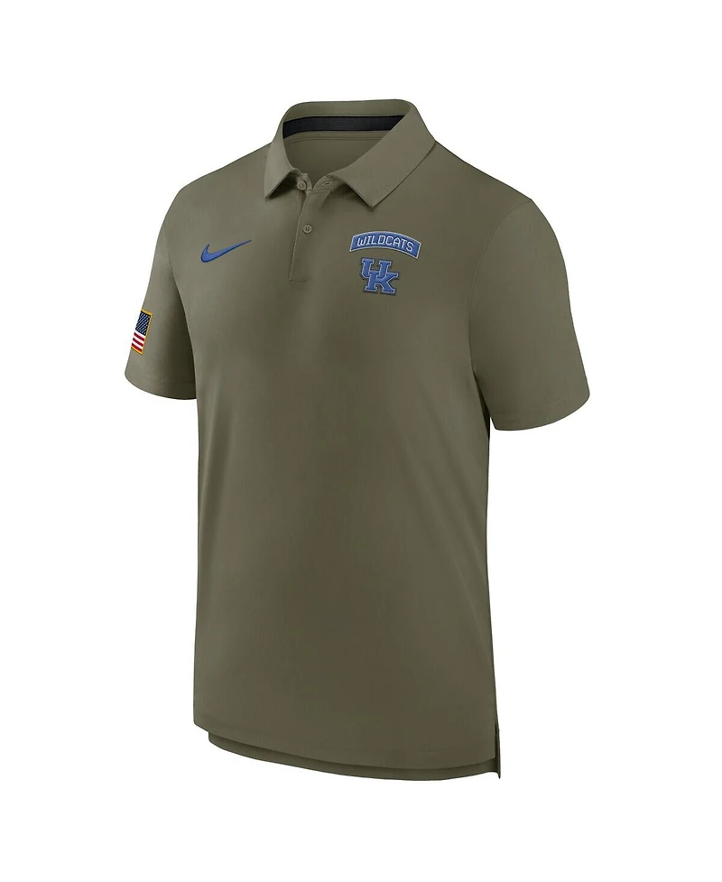 Nike Men's Olive Kentucky Wildcats 2024 Military Appreciation Tour Performance Polo