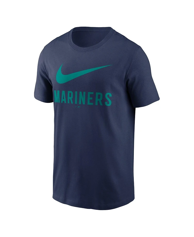 Nike Men's Navy Seattle Mariners Swoosh T-Shirt
