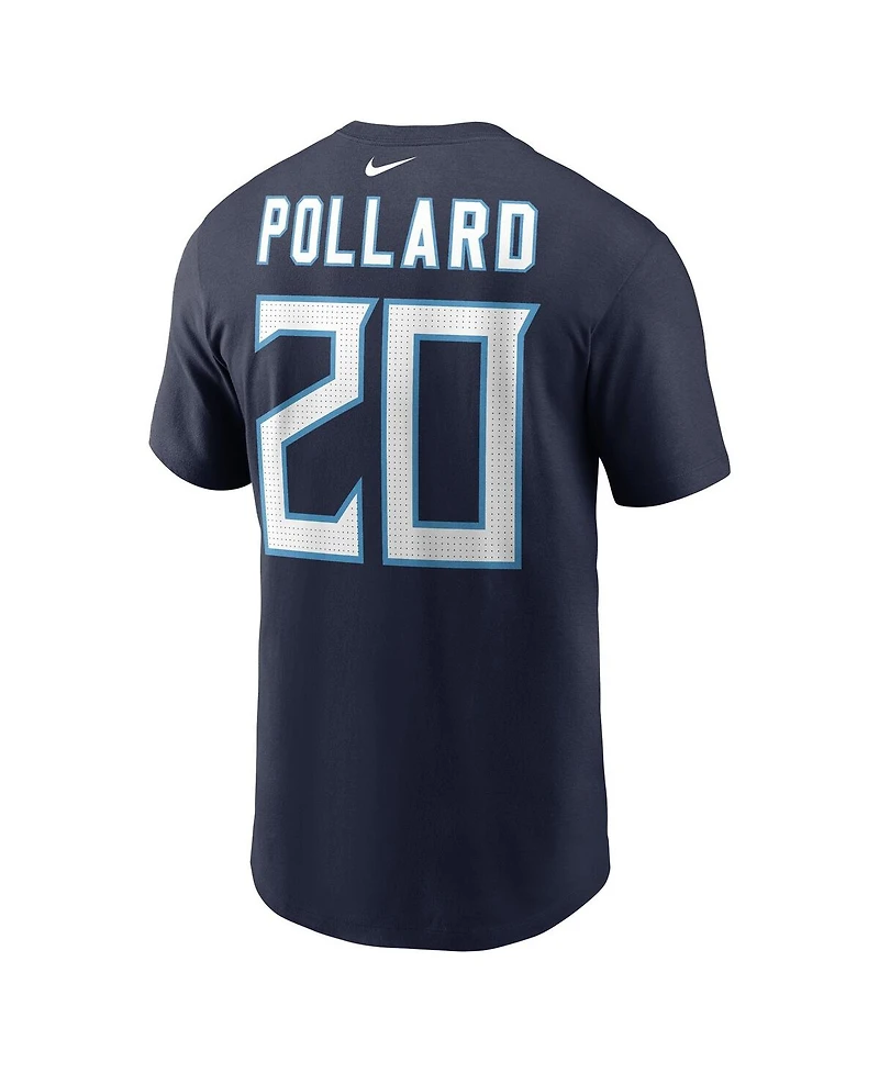 Nike Men's Tony Pollard Navy Tennessee Titans Player Name Number T-Shirt