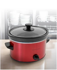Elite Cuisine 2 Quart Oval Stainless Steel Slow Cooker