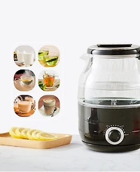 Elite Cuisine 1.25-Quart Electric Honeypot Glass Kettle