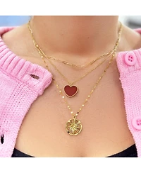 The Lovery Carnelian Sweetheart Necklace 14K Gold