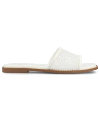 Journee Collection Women's Breckley Mesh Slide Flat Sandals