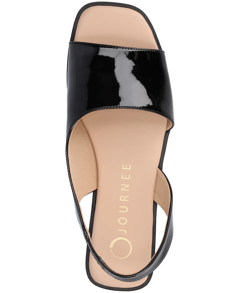 Journee Collection Women's Brinsley Slingback D'Orsay Flat Sandals