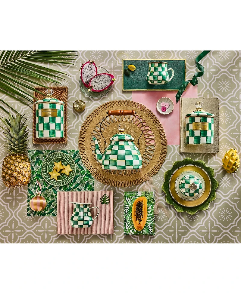 Mackenzie-Childs Emerald Check Medium Canister