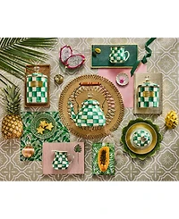 Mackenzie-Childs Emerald Check Medium Canister