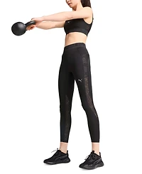 Puma Women's Lace Mesh Logo High-Waist 7/8 Leggings