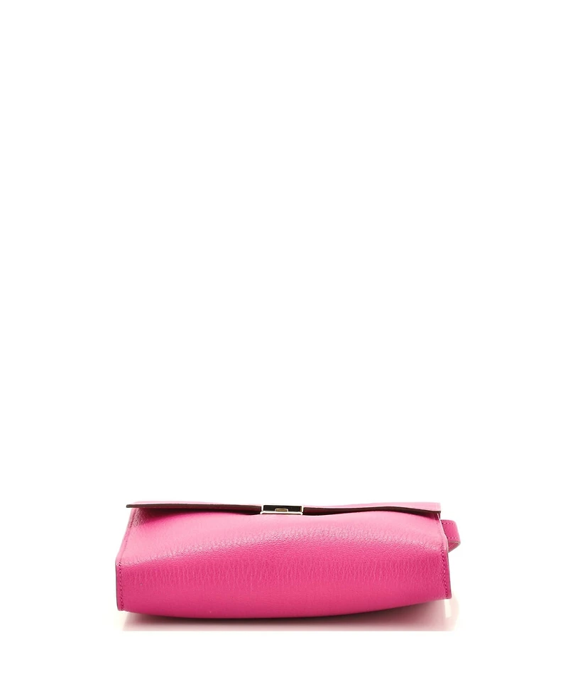 Pre-Owned HERMES 16 Clic Wallet on Strap Chevre Mysore