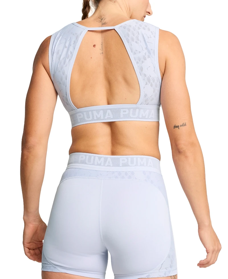 Puma Women's Move Lace Mesh Mid-Impact Sports Bra