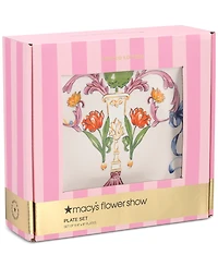 Macy's Flower Show 6-Piece Ceramic Appetizer Plate Set, Exclusively at Macy's