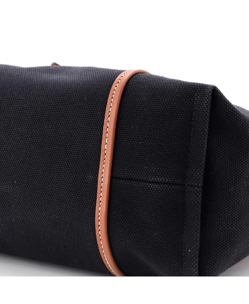 Pre-Owned HERMES 27 Etriviere Pocket Tote Toile and Leather