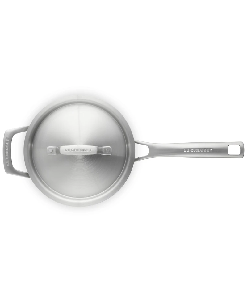 Le Creuset Essential Stainless Steel Round Saucepan with Lid, 3 Qt.