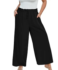 Cupshe Plus Size Summer Lovin Drawstring Wide Leg Pants