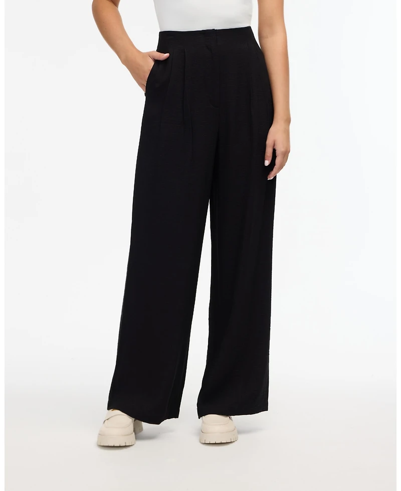 Ellen Tracy Women's Pleated Wide Leg Pant