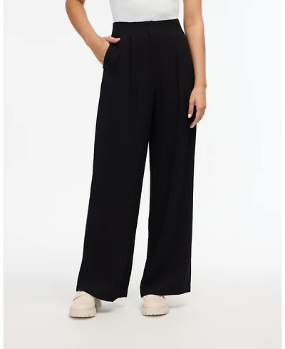 Ellen Tracy Women's Pleated Wide Leg Pant