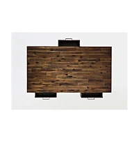 Cannon Valley Distressed Industrial Three Drawer 48" Coffee Table, Distressed Medium Brown