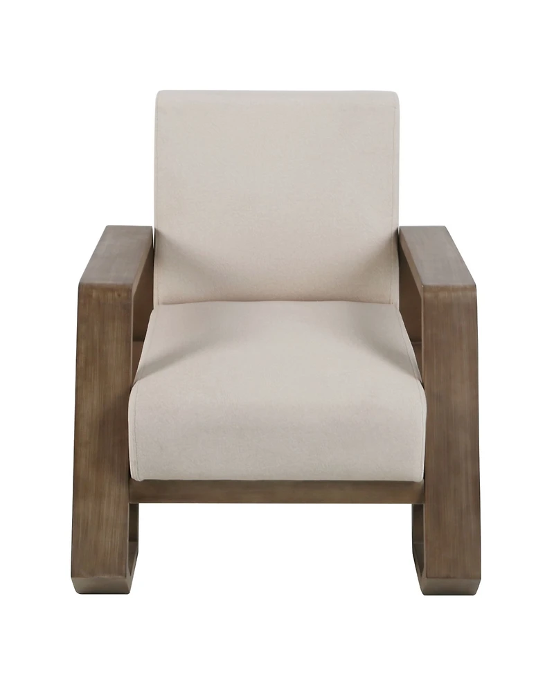 StyleCraft Home Collection 32.5" Wood Norman Wyatt Home Sled Base Armchair