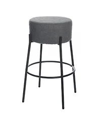 StyleCraft Home Collection 29" Soloist Boucle Upholstered Minimalist Bar Stool