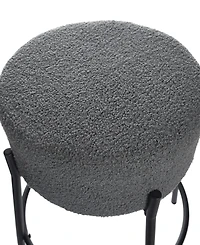 StyleCraft Home Collection 29" Soloist Boucle Upholstered Minimalist Bar Stool