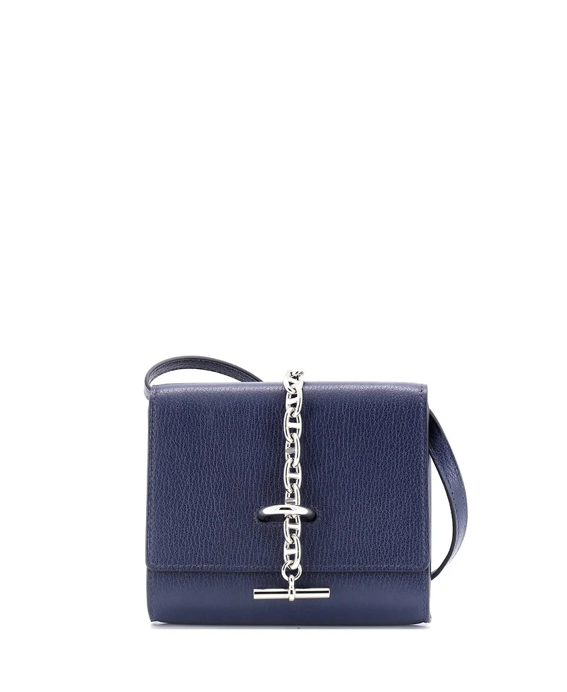 Pre-Owned HERMES Chaine d'Ancre Compact Wallet on Strap Chevre Mysore